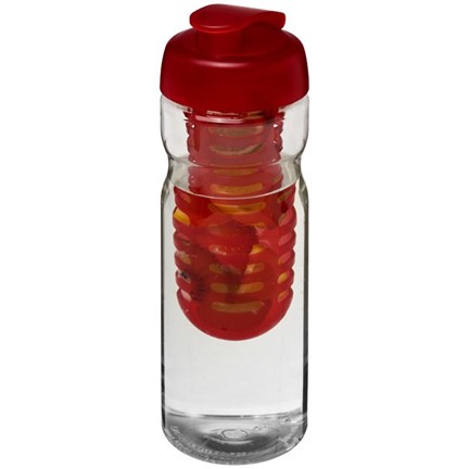 H2O Base® 650 ml sportfles en infuser met flipcapdeksel