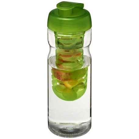 H2O Base® 650 ml sportfles en infuser met flipcapdeksel