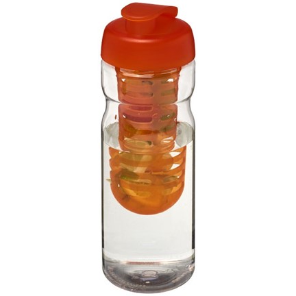 H2O Base® 650 ml sportfles en infuser met flipcapdeksel