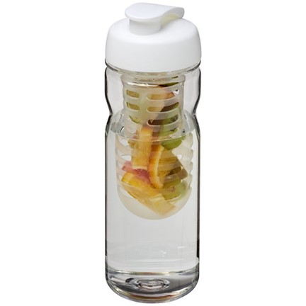 H2O Base Tritan 650 ml sportfles en infuser met flipcapdeksel