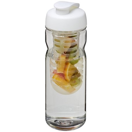 H2O Base Tritan 650 ml sportfles en infuser met flipcapdeksel