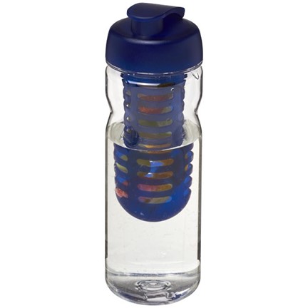 H2O Base Tritan 650 ml sportfles en infuser met flipcapdeksel