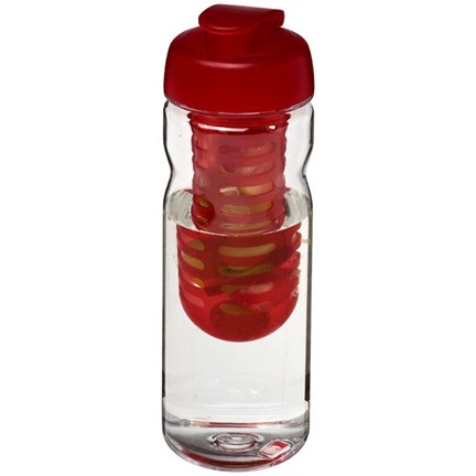 H2O Base Tritan 650 ml sportfles en infuser met flipcapdeksel
