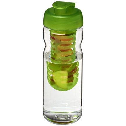 H2O Base Tritan 650 ml sportfles en infuser met flipcapdeksel