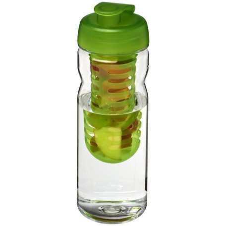 H2O Base Tritan 650 ml sportfles en infuser met flipcapdeksel