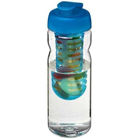 H2O Base Tritan 650 ml sportfles en infuser met flipcapdeksel
