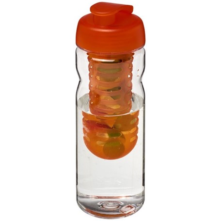 H2O Base Tritan 650 ml sportfles en infuser met flipcapdeksel