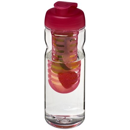 H2O Base Tritan 650 ml sportfles en infuser met flipcapdeksel