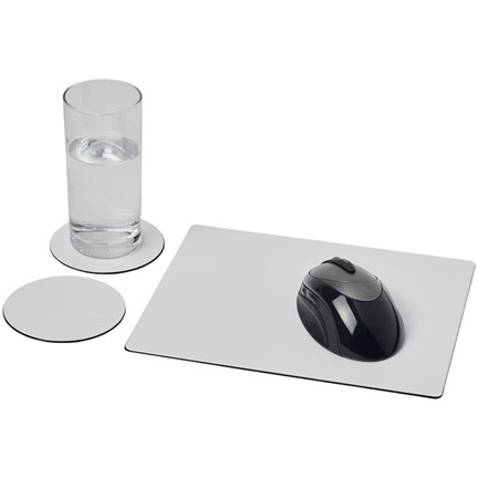 Brite-Mat® combiset 2 van muismat en onderzetter