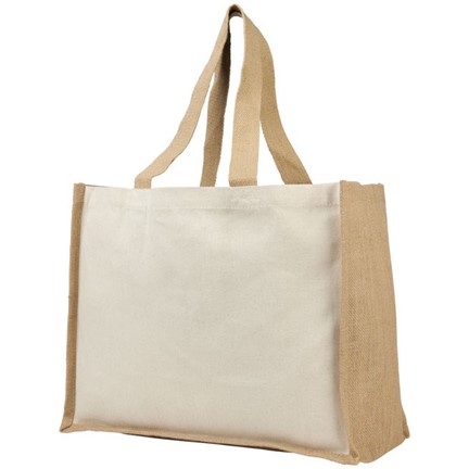 Varai 340 g/m² canvas en jute boodschappentas