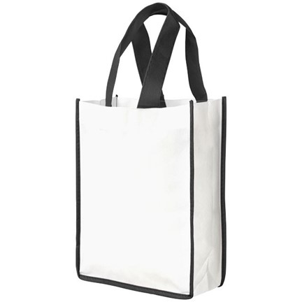 Small contrast non woven boodschappentas