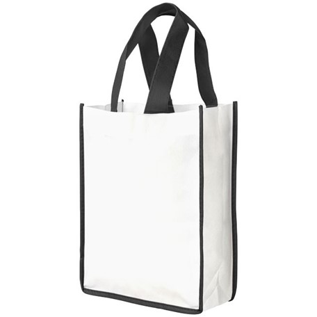 Small contrast non woven boodschappentas