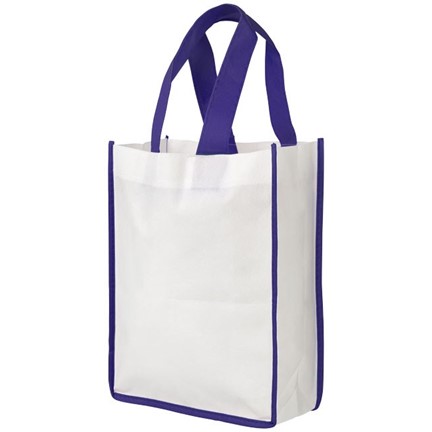 Small contrast non woven boodschappentas
