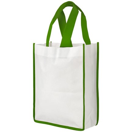 Small contrast non woven boodschappentas