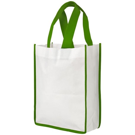 Small contrast non woven boodschappentas