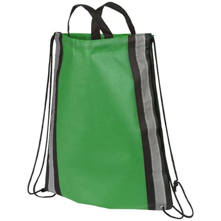 Reflective non woven rugzak met trekkoordsluiting