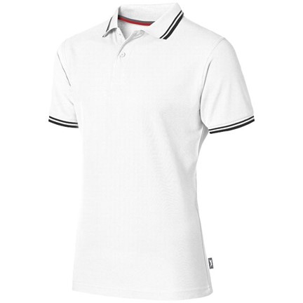 Deuce herenpolo met accenten, korte mouwen