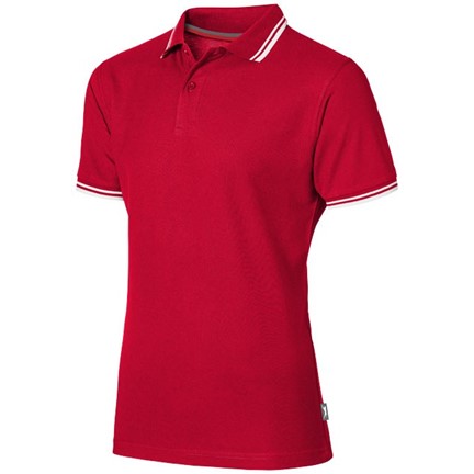 Deuce herenpolo met accenten, korte mouwen
