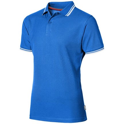 Deuce herenpolo met accenten, korte mouwen