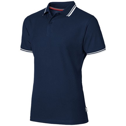 Deuce herenpolo met accenten, korte mouwen