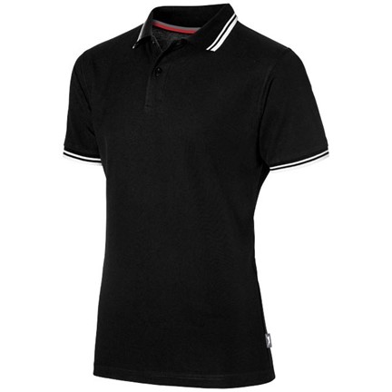Deuce herenpolo met accenten, korte mouwen