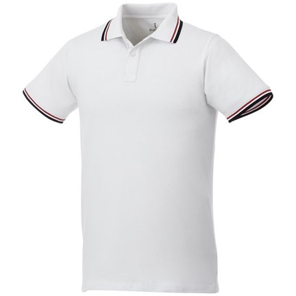 Fairfield heren polo met tipping en korte mouwen
