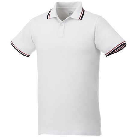 Fairfield heren polo met tipping en korte mouwen