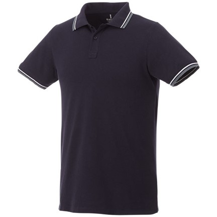 Fairfield heren polo met tipping en korte mouwen