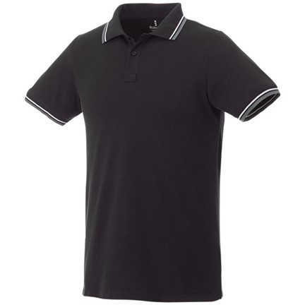 Fairfield heren polo met tipping en korte mouwen
