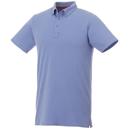Atkinson button-down heren polo met korte mouwen