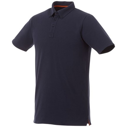Atkinson button-down heren polo met korte mouwen