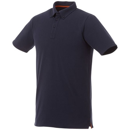 Atkinson button-down heren polo met korte mouwen