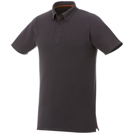 Atkinson button-down heren polo met korte mouwen