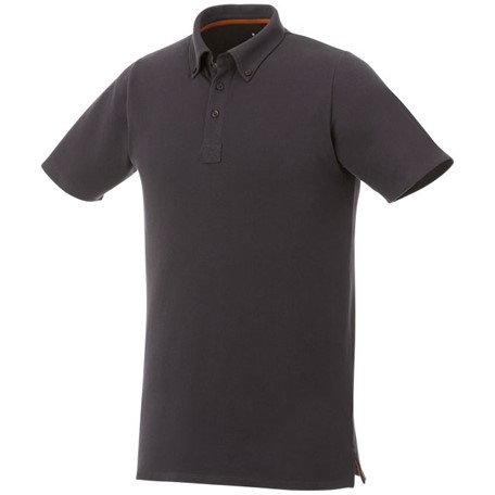 Atkinson button-down heren polo met korte mouwen