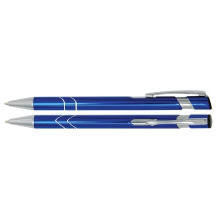 Aluminium balpen V-ringen donkerblauw