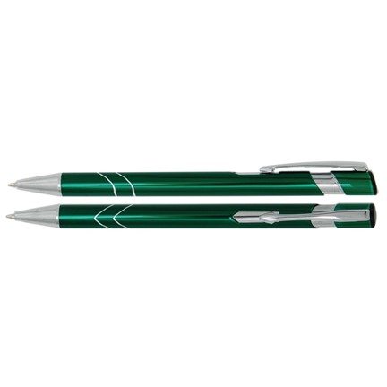 Aluminium balpen V-ringen donkergroen