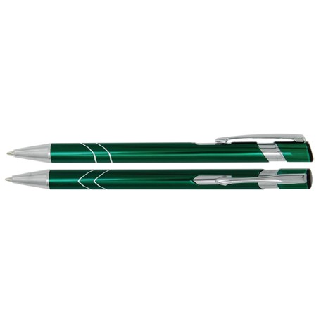 Aluminium balpen V-ringen donkergroen