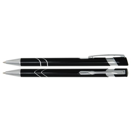 Aluminium balpen V-ringen zwart