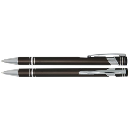 Aluminium balpen 3 ringen antraciet