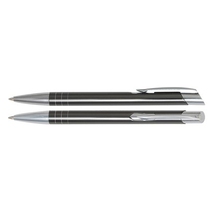 Aluminium balpen smalle ringen antraciet