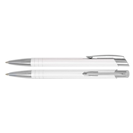 Aluminium balpen smalle ringen wit