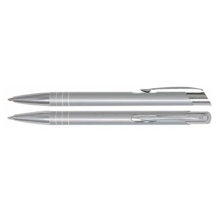 Aluminium balpen smalle ringen zilver