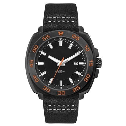 Canberra herenhorloge zwart-oranje