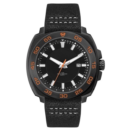 Canberra herenhorloge zwart-oranje