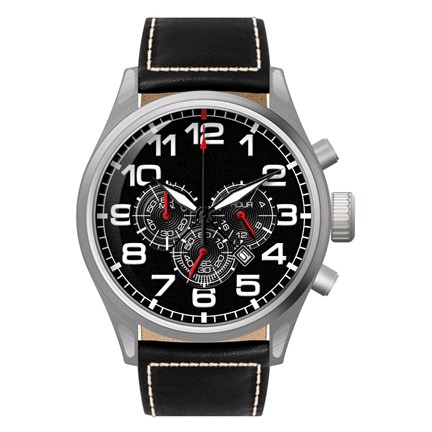 Chronograaf herenhorloge Hatman zwart