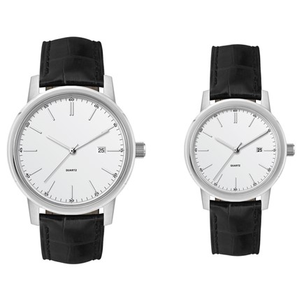 Classic dames- en herenhorloge wit