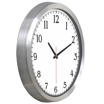 Aluminium wandklok 30cm