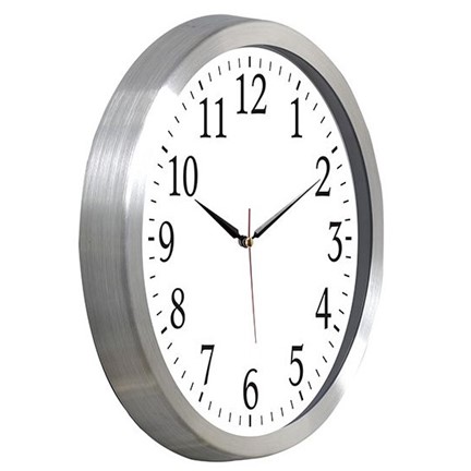 Aluminium wandklok 36cm