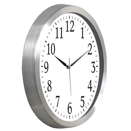 Aluminium wandklok 36cm