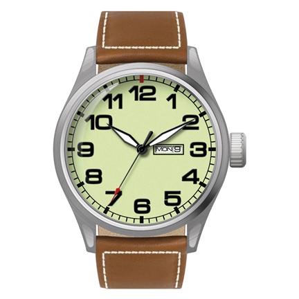 Hatman herenhorloge creme